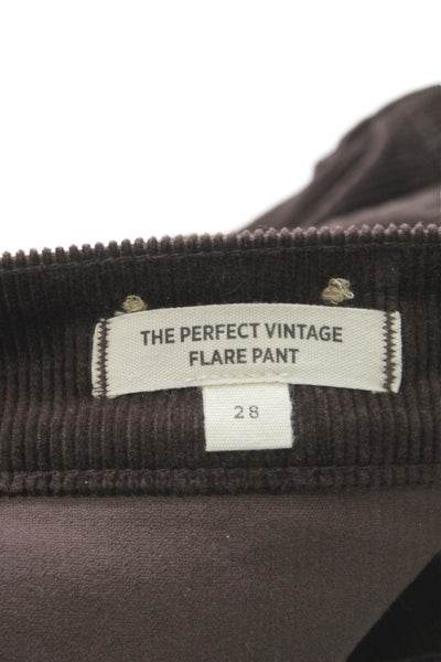Madewell Womens Vintage Brown Solid Cotton Button Pants Size 28