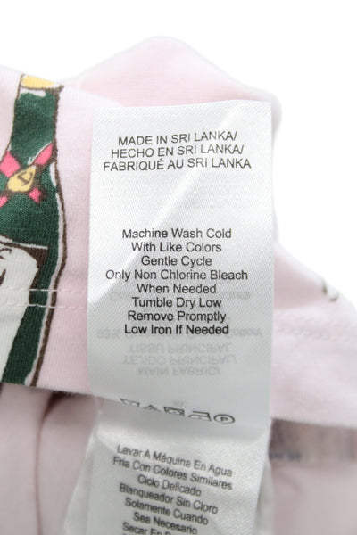 Bed Head Pjs Cotton Blend Graphic Print Pajama Top Short Set Pink Size XL