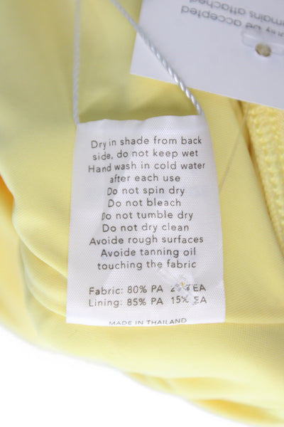 De Rococo Womens One Piece Swimsuit Yellow Size S