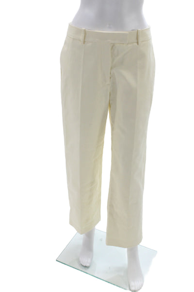 Renggli Womens Dress Pants Ivory 100% Cotton Size 6