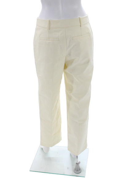 Renggli Womens Dress Pants Ivory 100% Cotton Size 6