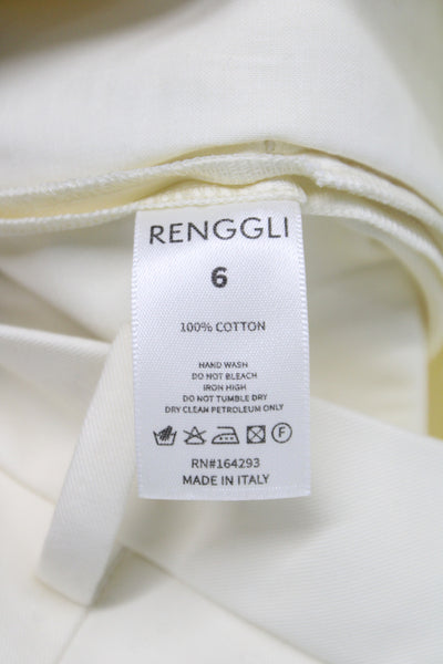 Renggli Womens Dress Pants Ivory 100% Cotton Size 6