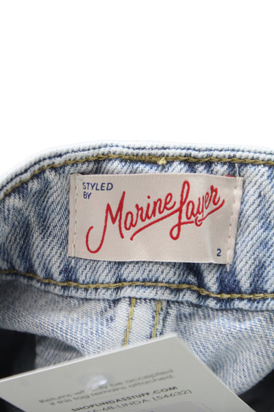 Marine Layer Womens Cut-Off Shorts Blue Size 2
