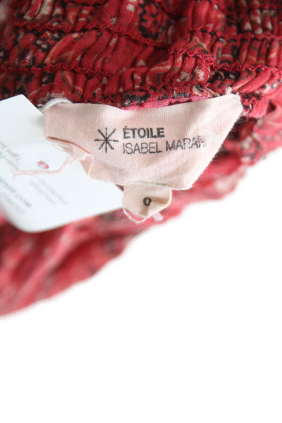 Etoile Isabel Marant Women Jumpsuit Red Paisley Halter Tie Size 0
