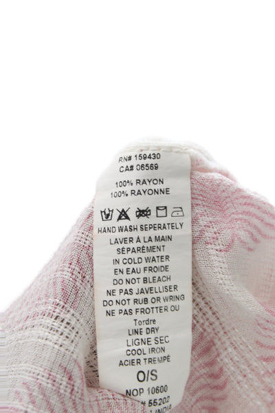 Elan Womens Boho Pink Floral V-Neck Rayon Cardigan 3/4 Sleeve Size One Size