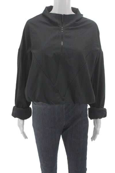 Daughter Lessons Women Windbreaker Black Recycled Polyester Zip Size XL