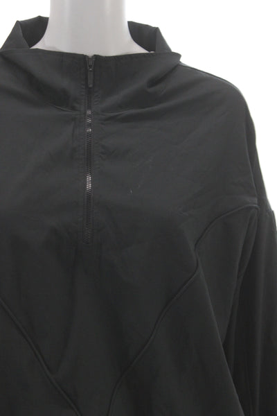 Daughter Lessons Women Windbreaker Black Recycled Polyester Zip Size XL