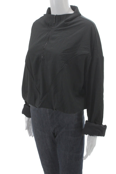 Daughter Lessons Women Windbreaker Black Recycled Polyester Zip Size XL