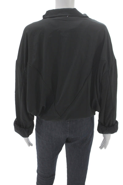 Daughter Lessons Women Windbreaker Black Recycled Polyester Zip Size XL