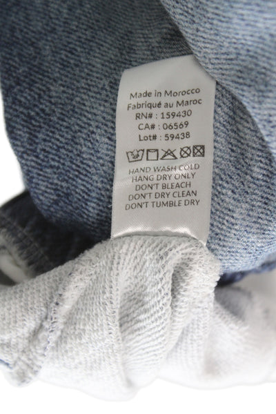 Elan Womens Wide Leg Jeans Blue 100% Cotton Button Inseam 27 Size S