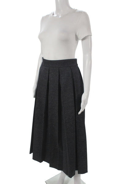 Christian Dior Women Fit Flare Silk Gray Button Dress Short Sleeve Size 8