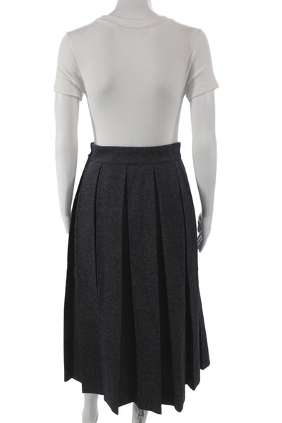 Christian Dior Women Fit Flare Silk Gray Button Dress Short Sleeve Size 8