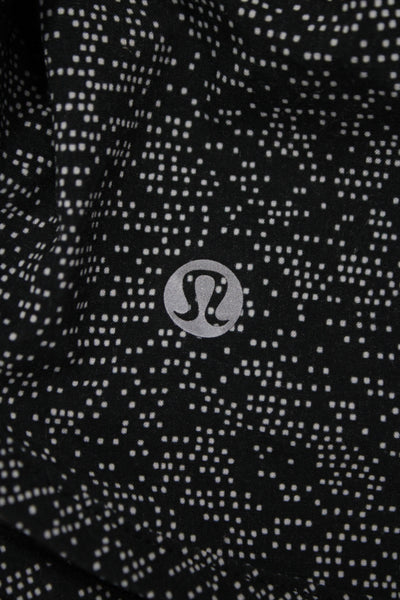 Lululemon Womens Athletic Geometric Polyester Shorts Black Zip Size 6