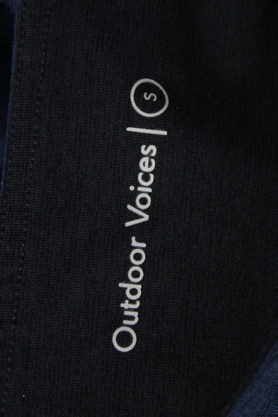 Outdoor Voices Womens Ankle Leggings Black Colorblock Athleisure Size S