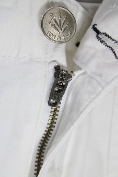 Rag & Bone Womens White Cotton Casual Solid Pants Size 25
