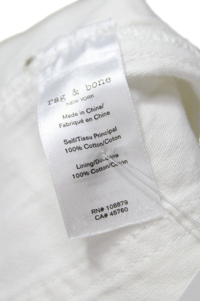 Rag & Bone Womens White Cotton Casual Solid Pants Size 25