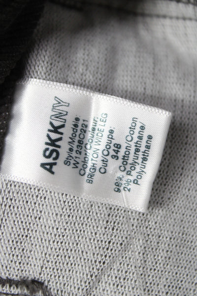 Askk NY Womens Brown Button 98% Cotton Solid Casual Pants Inseam 30 Size 26