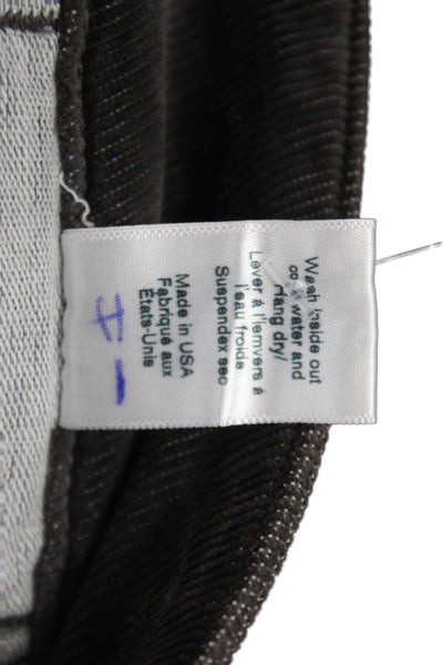 Askk NY Womens Brown Button 98% Cotton Solid Casual Pants Inseam 30 Size 26