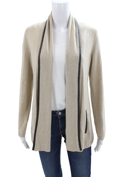 Banana Republic Womens Beige V-Neck Cardigan Long Sleeve Size M