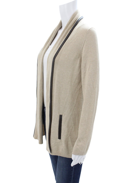 Banana Republic Womens Beige V-Neck Cardigan Long Sleeve Size M