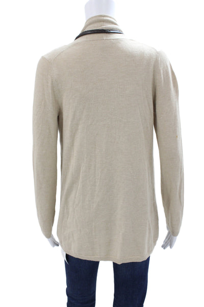 Banana Republic Womens Beige V-Neck Cardigan Long Sleeve Size M