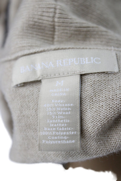Banana Republic Womens Beige V-Neck Cardigan Long Sleeve Size M