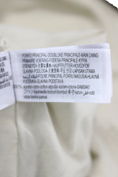 Zara Women Anorak Cape Beige Cotton Long Sleeve Button Size M