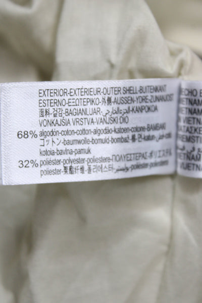 Zara Women Anorak Cape Beige Cotton Long Sleeve Button Size M