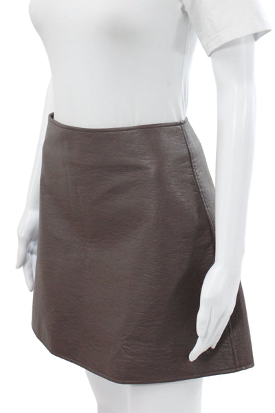 Tuckernuck Women A-Line Short Brown Polyester Skirt Size L