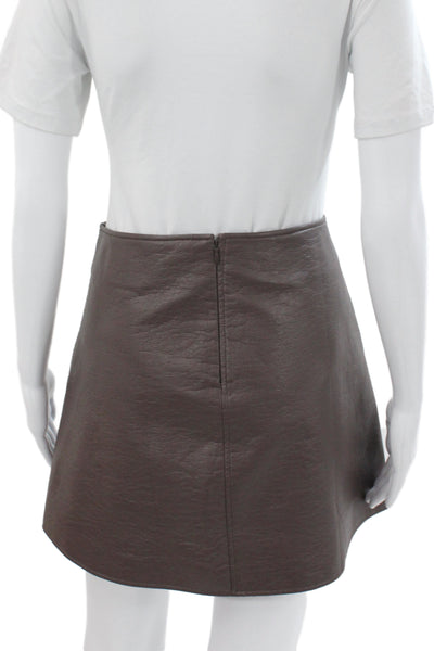 Tuckernuck Women A-Line Short Brown Polyester Skirt Size L