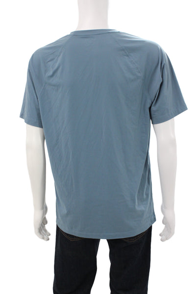 Rhone Mens Athleisure Blue Short Sleeve T-Shirt Size L