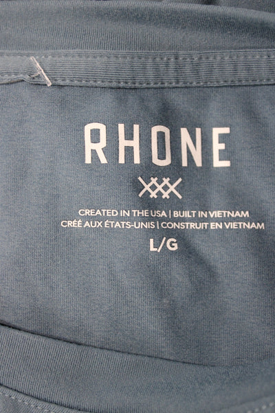 Rhone Mens Athleisure Blue Short Sleeve T-Shirt Size L
