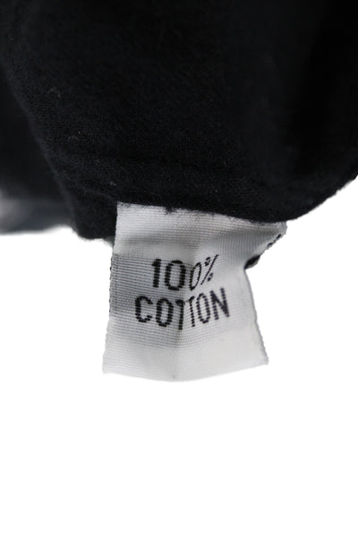 Billy Reid Mens Cotton Collared Long Sleeve Button-Down Shirt Black Size L