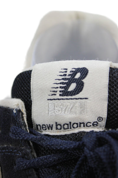 New Balance Mens Suede Low Top Sneakers Navy Size 8