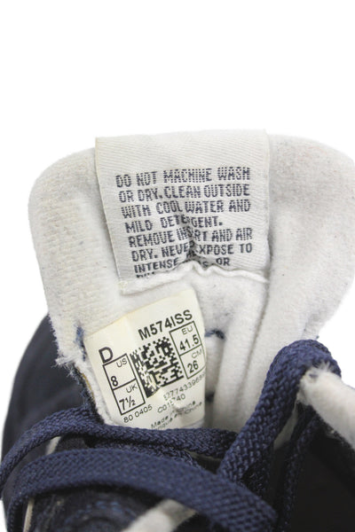 New Balance Mens Suede Low Top Sneakers Navy Size 8