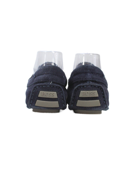 Boss Hugo Boss Mens Suede Slip On Loafers Navy Size 8