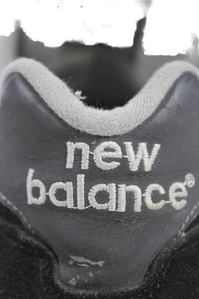 New Balance Mens Suede Low Top Sneakers Black Size 8