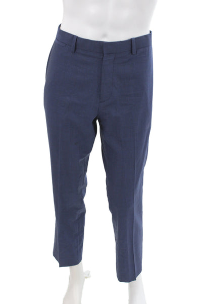 Theory Mens Dress Pants Blue Button Size 33