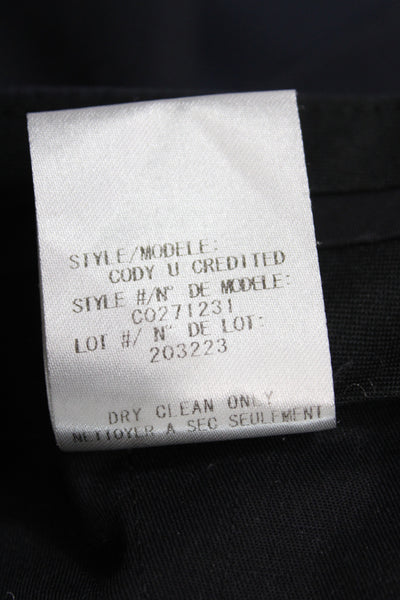 Theory Mens Dress Pants Black Virgin Wool Solid Button Size 34