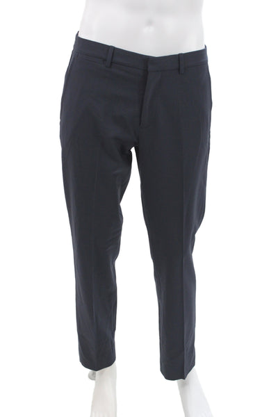 Theory Mens Dress Pants Blue 96% Wool Classic Button Size 32