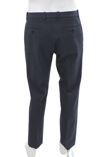 Theory Mens Dress Pants Blue 96% Wool Classic Button Size 32