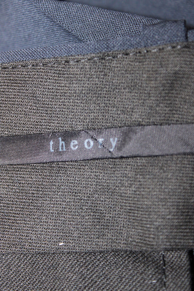 Theory Mens Dress Pants Blue 96% Wool Classic Button Size 32
