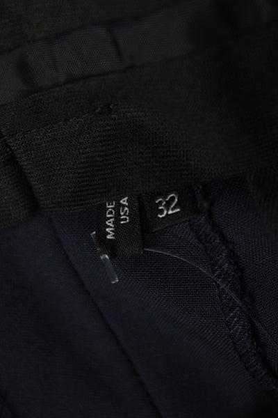 Theory Mens Dress Pants Blue 96% Wool Classic Button Size 32