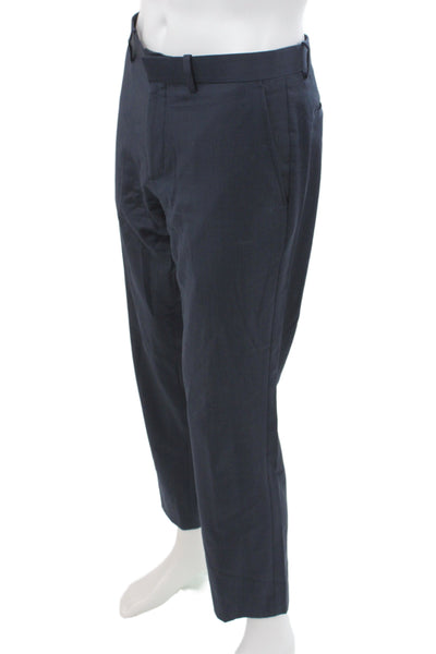 Theory Mens 2 Piece Wool Suit Blue Button Classic Size 38