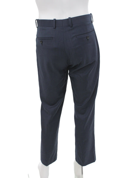 Theory Mens 2 Piece Wool Suit Blue Button Classic Size 38