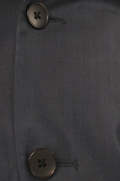 Theory Mens 2 Piece Wool Suit Blue Button Classic Size 38