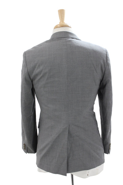 Theory Mens 2 Piece Suit Jacket Gray Wool Button Classic Fall Size 36