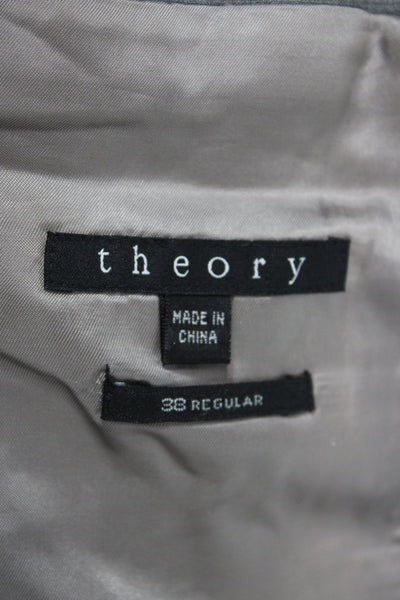 Theory Mens 2 Piece Suit Jacket Gray Wool Button Classic Fall Size 36