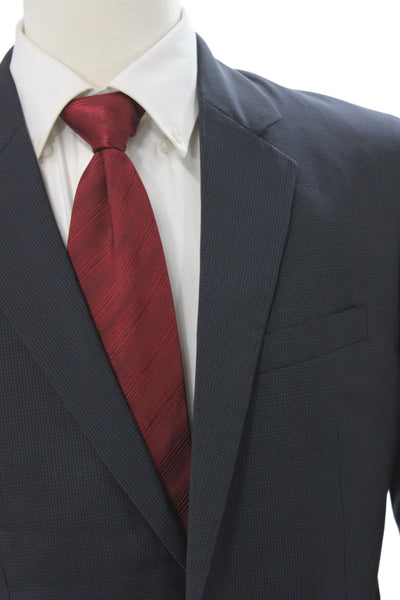 Theory Mens Blue Check Virgin Wool Blazer Size 40