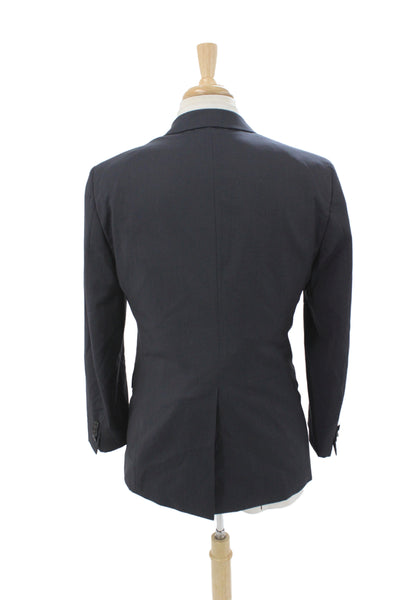 Theory Mens Blue Check Virgin Wool Blazer Size 40